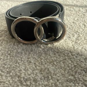 Express black belt with silver accent